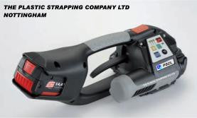 Battery Powered Plastic Strapping Tool helps speed up pallet strapping operations