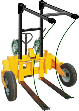 Mobile pallet truck pallet strapping machine