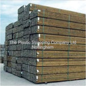 Polyester strapped timber