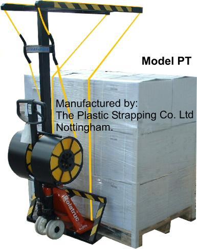 PALLET TRUCK JACK STRAPPING MACHINE