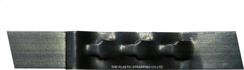 Sealess steel strapping joint