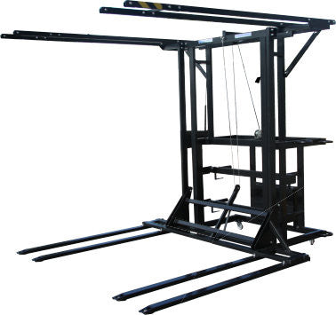 Pallet Strapping Machine straps two pallets at a time