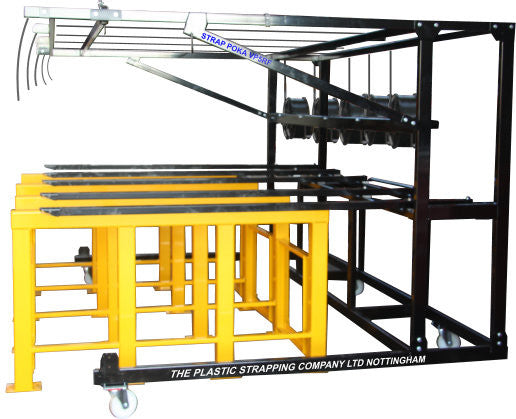 Pallet Plastic Strapping Machine Mobile applies five straps at once